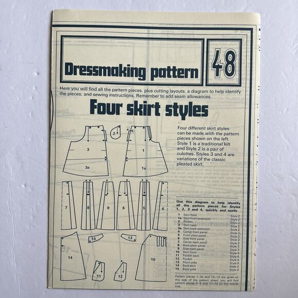 Vintage Designer Sewing Patterns Lot Of 4 Childrens Clothes Skirts Coats Dresses - Picture 6 of 13
